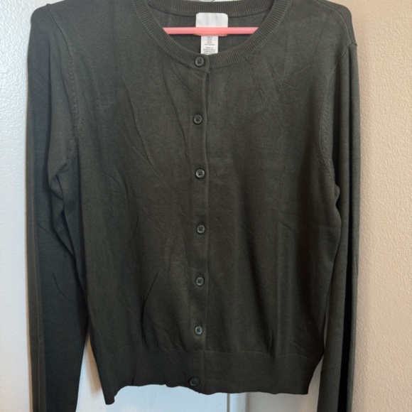 H&M Khaki-Green Fine-knit Cardigan - Picture 2 of 5